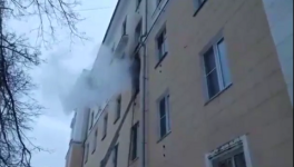 Появилось видео с места смертельного пожара на проспекте Ленина 