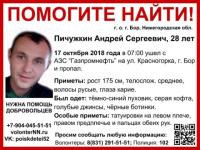 28-летний Андрей Пичужкин пропал в Нижегородской области 