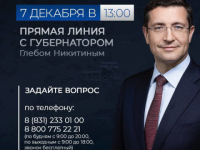 Глеб Никитин ответит на вопросы нижегородцев на прямой линии 7 декабря 