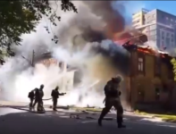 Два дома начала ХХ века горят в центре Нижнего Новгорода 
