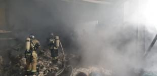 Склад загорелся в Дзержинске днём 19 января 
 