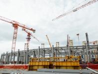 Монтаж металлоконструкций для Ледовой арены на Стрелке завершится в 2023 году 