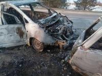Два автомобиля загорелись из-за ДТП в Кулебакском районе 