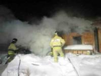 Надворная постройка сгорела в Нижегородской области утром 8 января 