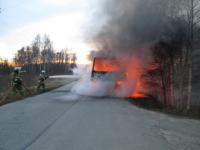 Автобус сгорел в Нижегородской области 