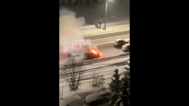 Автомобиль Fiat сгорел на Коминтерна в Нижнем Новгороде 10 января  
