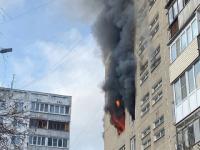 Девятиэтажка загорелась на Фучика в Нижнем Новгороде 19 марта 