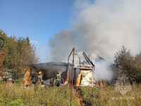 Жилой дом загорелся из-за искр болгарки в Нижнем Новгороде 