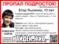 Пропавший на Бору 13-летний подросток найден живым 