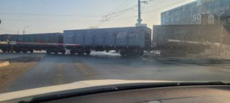 Грузовой поезд сошел с рельсов на Кузбасской в Нижнем Новгороде 23 марта 