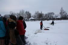 Спасатели провели учения на льду с нижегородскими школьниками 