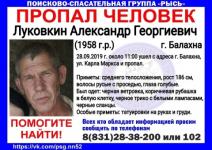 61-летний Александр Луковкин пропал в Балахне 