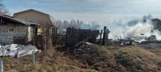 Три дома, четыре бани и три сарая сгорели в Арзамасском районе 19 апреля 