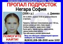 14-летняя София Негара пропала в Нижегородской области 