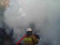 4 пожарные машины тушили металлический контейнер в Дзержинске 