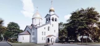 Кресты и купола строящегося храма Алексия Нейдгардта освятил митрополит Георгий 