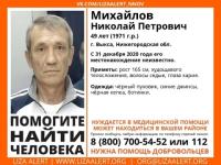 49-летний Николай Михайлов пропал в Выксе 