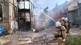 Появилось видео пожара на Грузинской в Нижнем Новгороде  