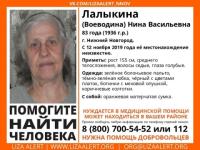 83-летняя Нина Лалыкина пропала в Нижнем Новгороде 