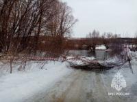 Мост через Пьяну в Гагинском районе затопило из-за паводка  