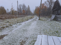 Первый снег выпал в северных районах Нижегородской области 8 октября 
 