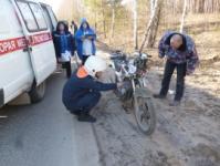 Мотоциклист оказался в кювете на Бору в Нижегородской области 