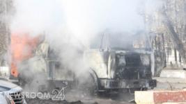 КамАЗ сгорел на Гребном канале 29 августа 