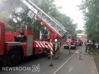 Пожар уничтожил кровлю дома, строящегося в Нижегородском районе 