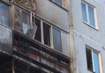 Балкон девятиэтажки сгорел в Дзержинске 