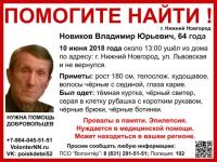 64-летний Владимир Новиков разыскивается в Нижнем Новгороде 