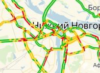 Многокилометровые пробки остановили движение в Нижнем Новгороде  
