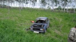 Автомобиль улетел в кювет в Нижегородской области 