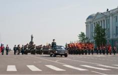 Военный парад в честь 69-ой годовщины Победы в Великой Отечественной войне состоялся в Нижнем Новгороде 