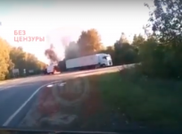 Момент смертельного ДТП с пожаром в Ардатовском округе попал на видео 