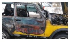 Автомобиль сгорел 10 декабря в Дзержинске 