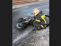 Неисправный мотоцикл загорелся на Куйбышева в Нижнем Новгороде 