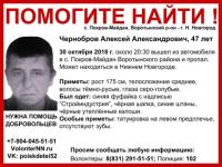 47-летний Алексей Чернобров пропал в Нижегородской области 