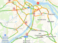 Девятибалльные пробки образовались в Нижнем Новгороде вечером 1 марта   