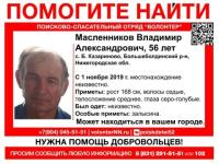 56-летний Владимир Масленников пропал в Нижегородской области 