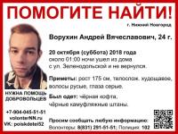 24-летний Андрей Ворухин пропал в Нижнем Новгороде 