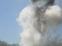 Мерседес сгорел на Южном обходе в Кстовском районе 