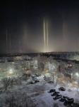 Световые столбы заметили в небе над Дзержинском в ночь на 30 ноября 