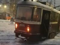 Трамвай сошел с рельсов после ДТП с такси на Сормовском шоссе  