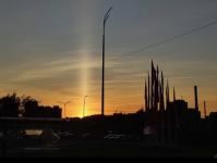 Солнечный столб появился в небе над Нижним Новгородом 24 мая  