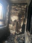 Появились фото с места пожара в многоэтажке на улице Дьяконова 
