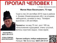73-летний Иван Малов пропал в Нижегородской области 