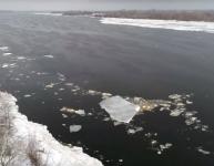 Нижегородцы наблюдают ранний ледоход на Волге 