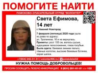 14-летняя Света Ефимова пропала в Нижнем Новгороде 