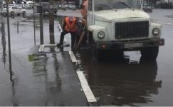 Откачка воды и уборка мусора продолжается на территории Нижнего Новгорода 