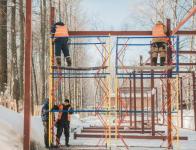 Установка хозблока с раздевалками началась в парке «Швейцария» в Нижнем Новгороде 
